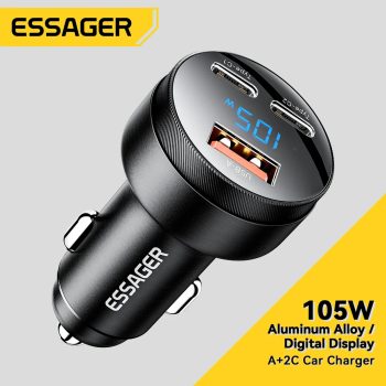 מטען כפול לרכב Essager 105W במחיר מתנה הזוי!