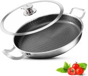 שקשוקה? מחבת נונסטיק 33 ס"מ Vinchef עם מכסה זכוכית במחיר שווה ושילוח חינמי!