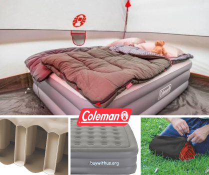 מיטת אוויר זוגית קולמן Coleman בגובה 48 ס"מ במחיר מדהים!