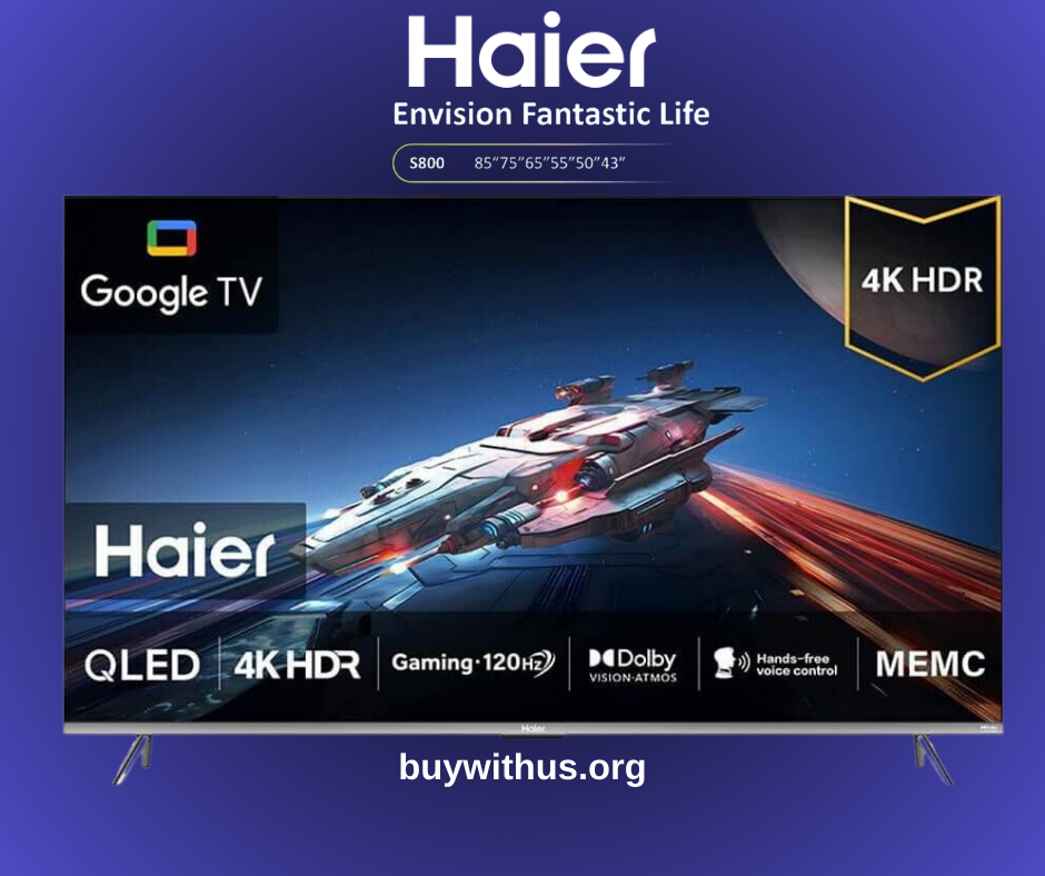תחסכו, אבל לא על האיכות! טלוויזיה חכמה 75″ Haier QLED האייר H75S800UX בדיל נובמבר ענק! טלוויזיה חכמה 75″ Haier QLED האייר H75S800UX