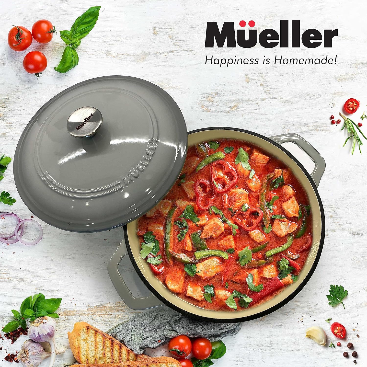 סיר ברזל יצוק אמייל 6 ליטר של Mueller בצבע אפור במחיר מעולה ומשלוח חינם! A1Y5tccKtcL._AC_SL1500_