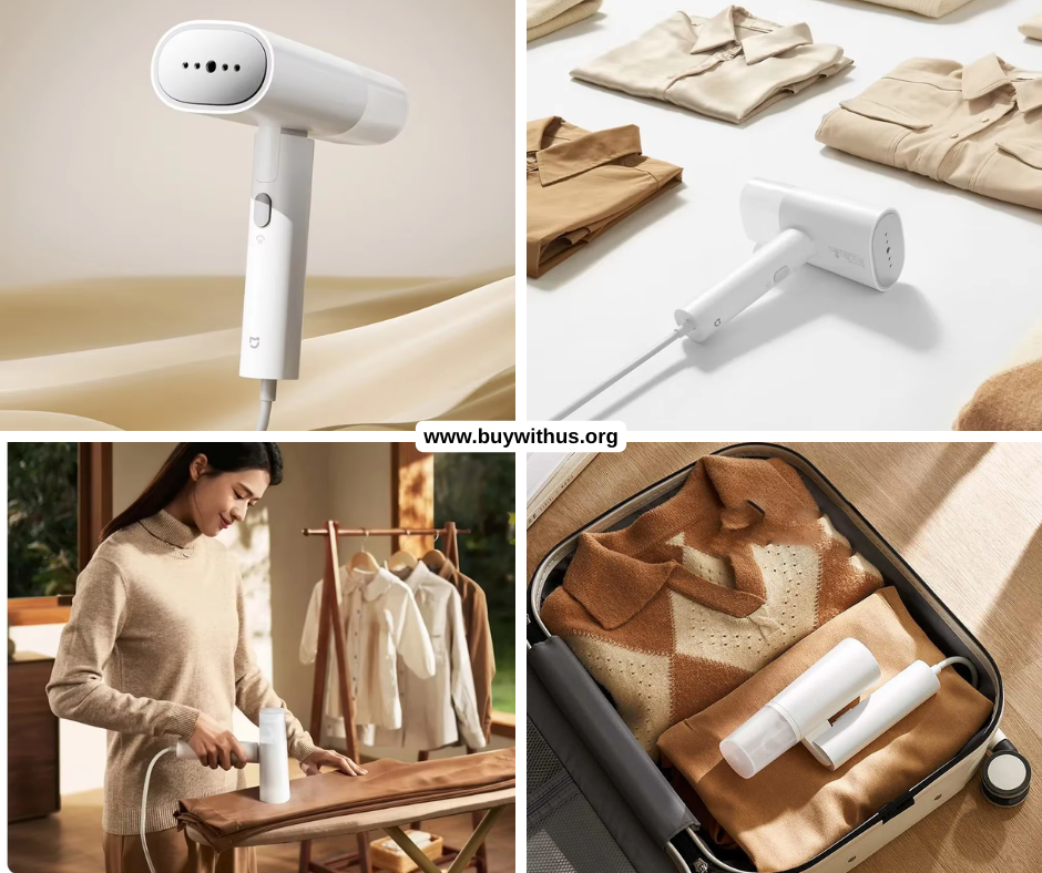 מגהץ אדים אנכי מתקפל מבית שיאומי Mijia Garment Steamer 2 החדש במחיר שווה! Mijia Handheld Garment Steamer 2
