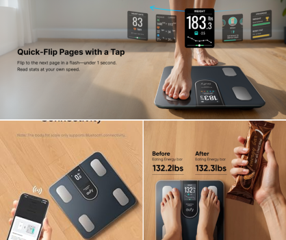 משקל גוף דיגיטלי חכם כולל מדידת שומן גוף eufy Smart Scale C20 במחיר שווה!