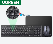סט מקלדת ועכבר אלחוטיים UGREEN  2.4GHz 4000DPI כולל עברית במחיר שווה!