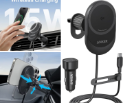 מעמד ומטען אלחוטי מגנטי לרכב Anker MagGo Magsafe Qi2 כולל ראש טעינה!
