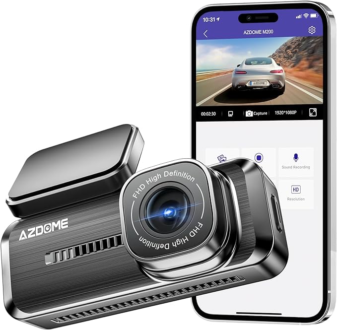 מצלמת הרכב הקומפקטית AZDOME M200 במחיר עקיצה! AZDOME M200