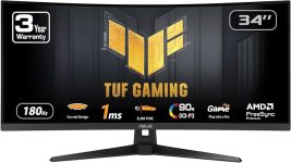 מסך גיימינג קעור ASUS TUF Gaming “34 VG34VQ3B במחיר מדהים!