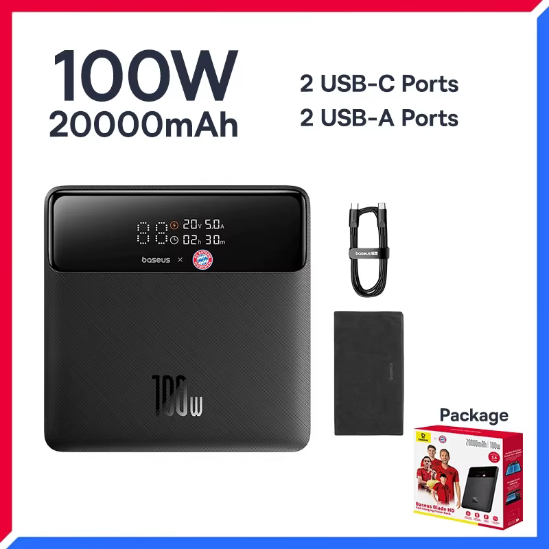 תחנת הכח הפרטית שלכם! המטען הנייד Baseus 100W 20000mAh במחיר טעות משוגע!