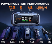 בוסטר התנעה לרכב UTRAI JS-10 עם זרם שיא מוגזם של 6000A ישירות ממחסן ישראל!