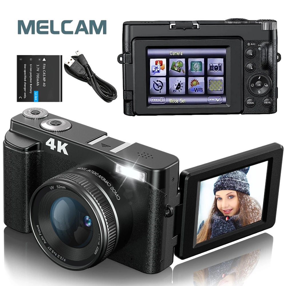 מצלמה דיגיטלית MELCAM עם מסך מתהפך – הלהיט שחזר לכבוש את טיקטוק ואינסטגרם!