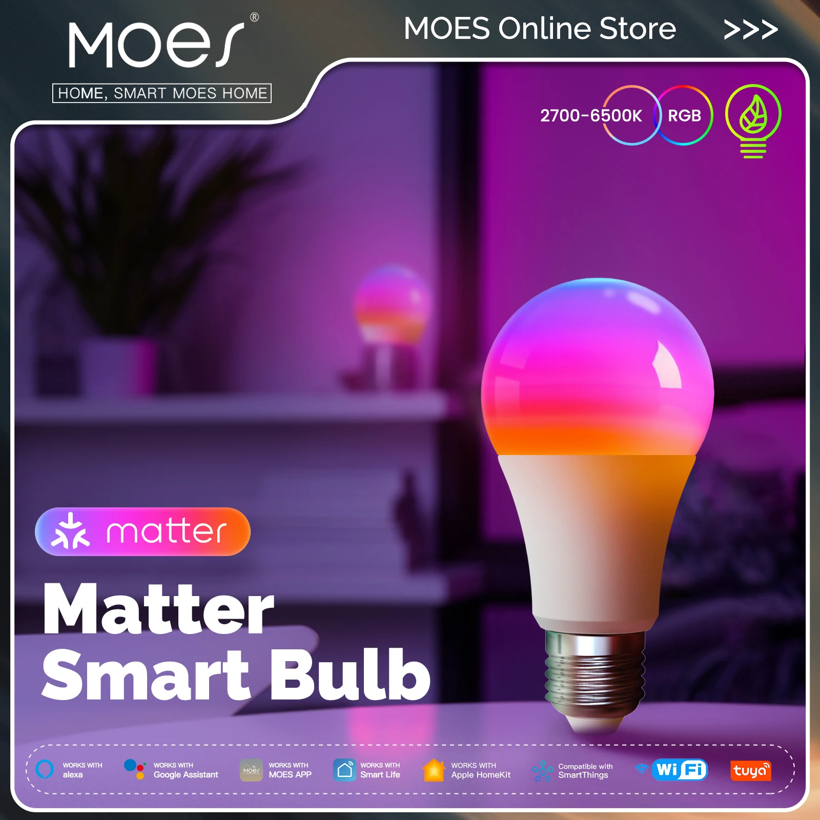 נורה חכמה צבעונית MOES בדיל כמעט חינם!!