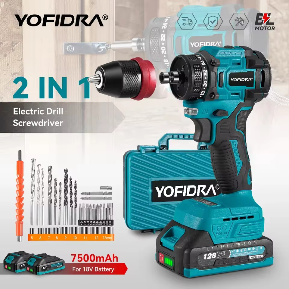 מברגה ומקדחה 2 ב-1 מבית YOFIDRA במחיר הזול אי פעם!