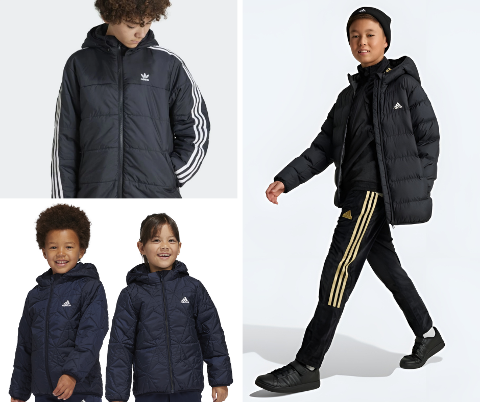חגיגת תחילת חורף! שלל דגמי מעילי ילדים אדידס Adidas במחיר של החל מ-84.9 ש"ח!