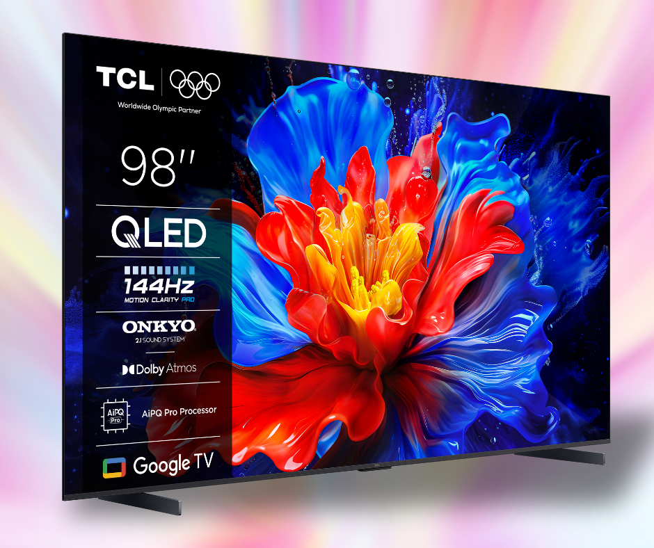 מקרן? לא תודה! טלוויזיה חכמה 98" TCL QLED 4K טי.סי.אל 98P8K במחיר הזול אי פעם!