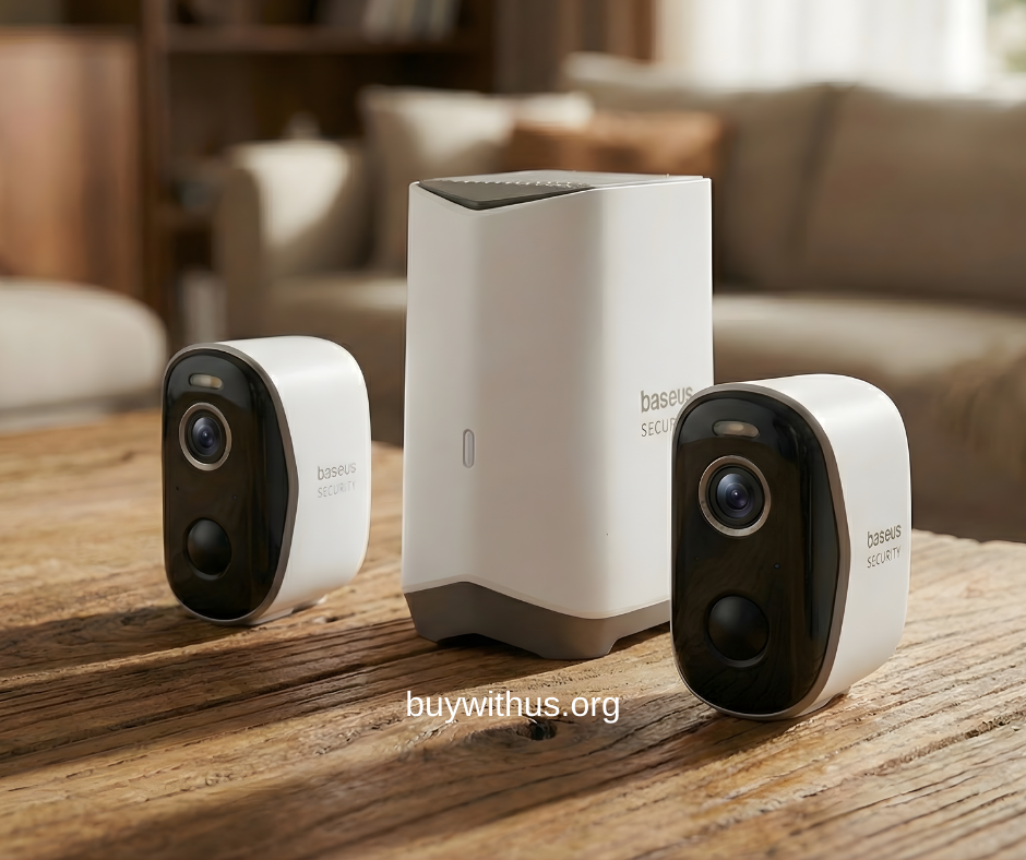 זוג מצלמות חוץ אלחוטיות Baseus Security N1+ עם המגשר Homebase H1 בפחות משליש מחיר!