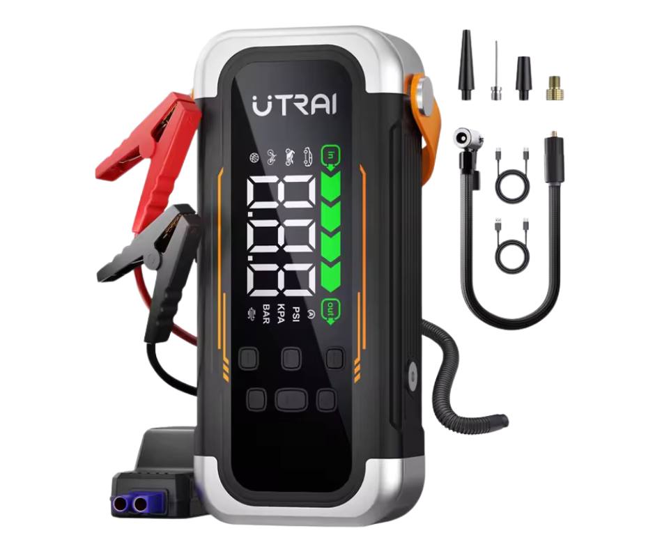 בוסטר התנעה חדש מטורף משולב קומפרסור ומפוח UTRAI JS-40 6000A במחיר רצפה!
