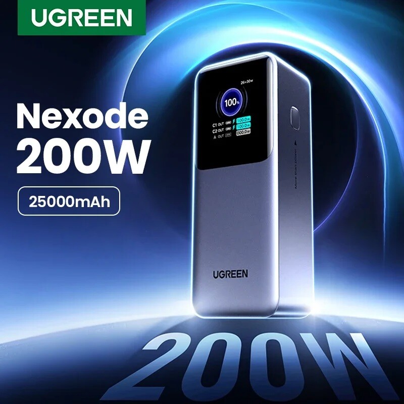 כוח ללפטופ ולסמארטפון בכל מקום: UGREEN Nexode 200W 25000mAh