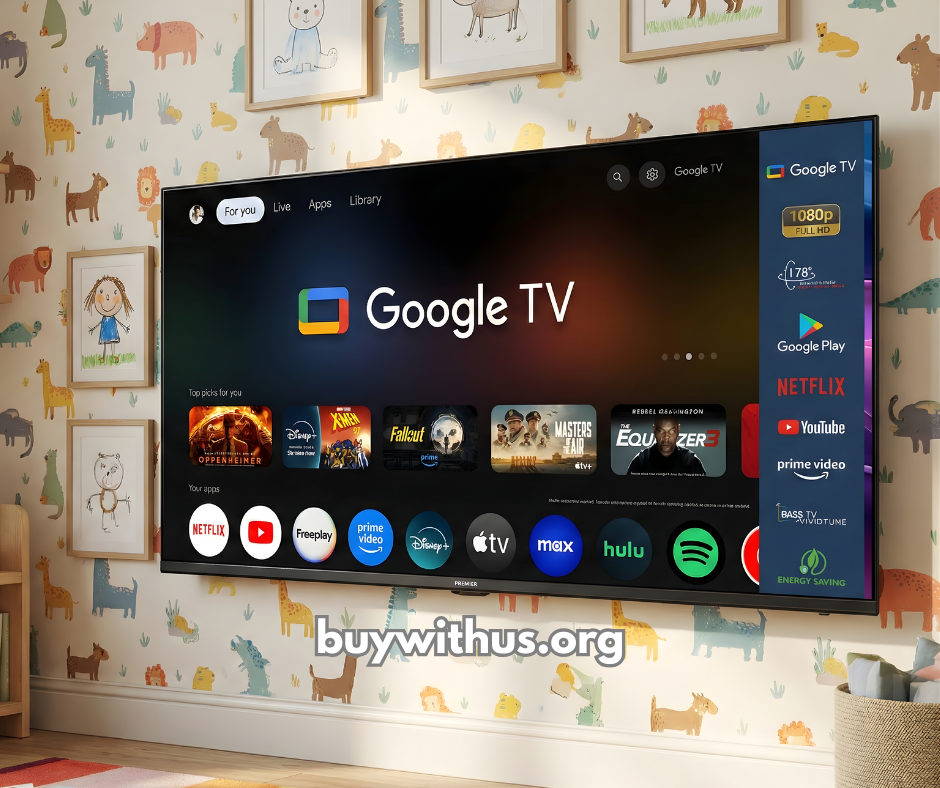 טלוויזיה חכמה Premier 40" FHD דגם 40P400 כולל מערכת Google TV מובנה במחיר שווה!