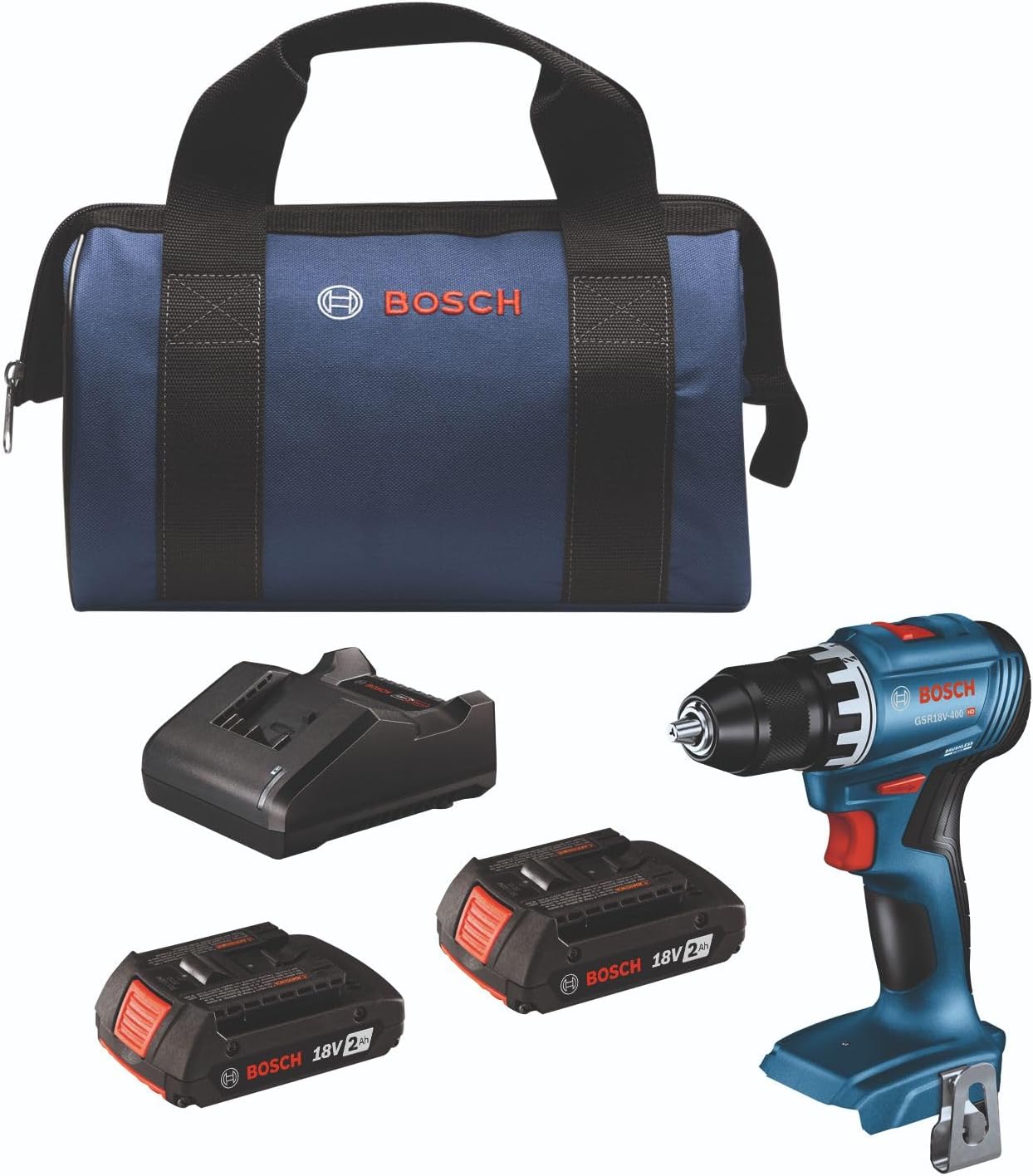 מברגה/מקדחה ללא פחמים נטענת 18V בוש BOSCH GSR18V-400B22 – סדרת SlimPack במחיר מדהים! 71h-t75AmiL._AC_SL1500_
