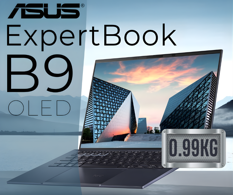 מחשב נייד עסקי במשקל נוצה ומפרט שיא ASUS ExpertBook B9 OLED B9403CVAR במחיר חיסול!