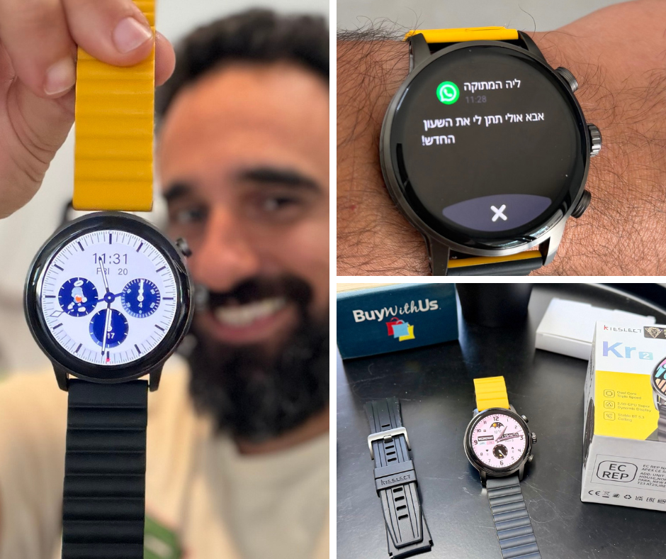 איזה מחיר! שעון חכם Kieslect Kr2 כולל תמיכה בהתראות בעברית במחיר הזוי!