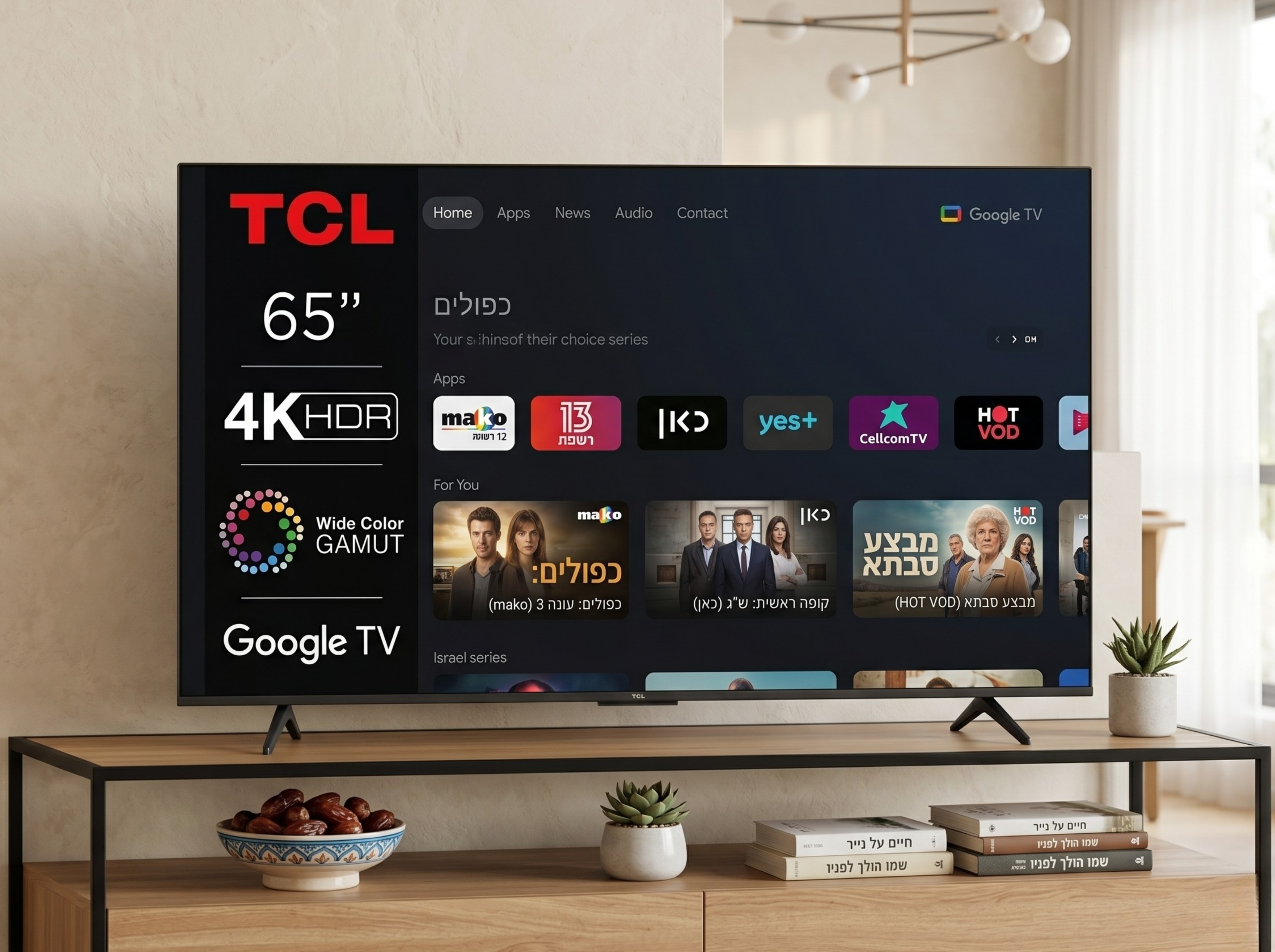 טלוויזיה חכמה TCL 65P755 65" – סקירה, מפרט ו-Google TV