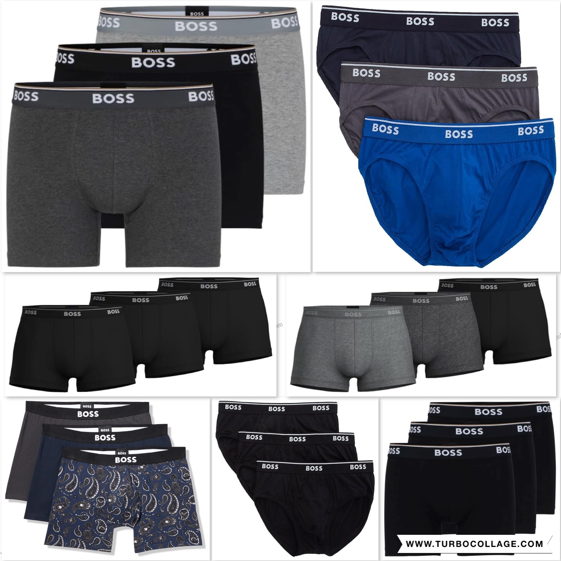 מארזי שלישיות בוקסרים/תחתונים כותנה Hugo Boss במחיר עקיצה!!