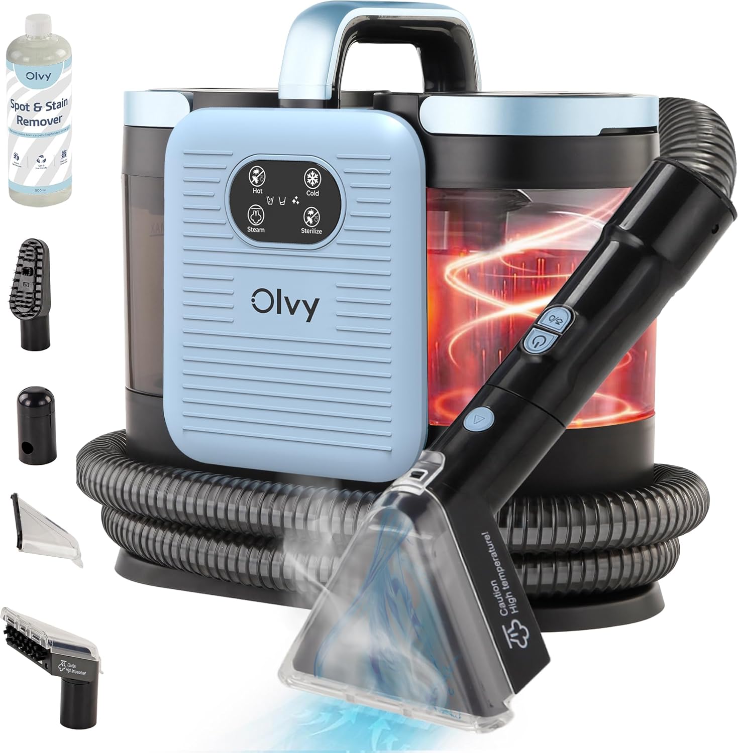 מכשיר ניקוי שטיחים וספות עם קיטור Olvy Carpet Cleaner PRO – סקירה ומפרט טכני.