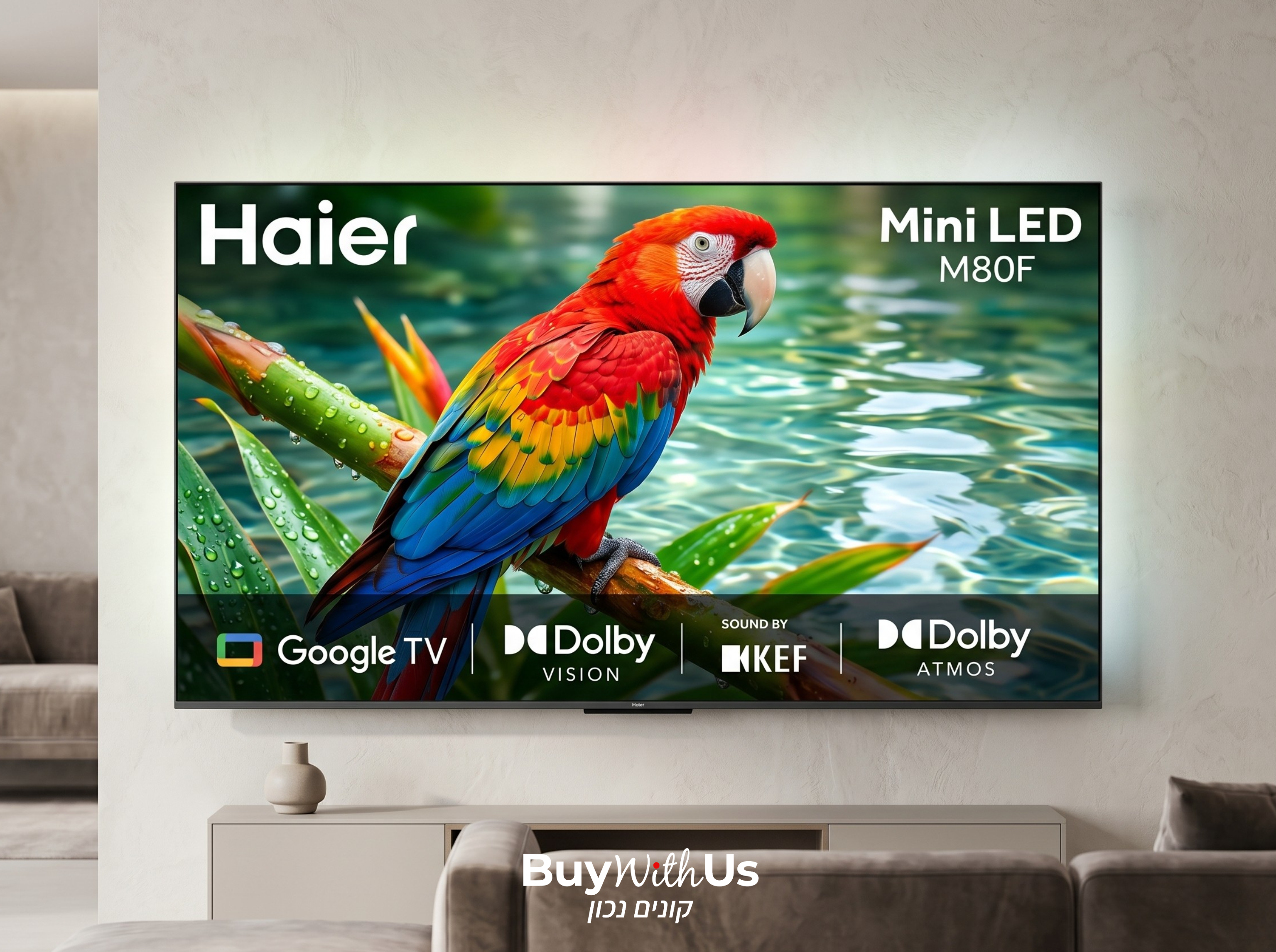 טלוויזיה Haier 85" Mini LED דגם H85M80FUX – סקירה טכנית ומפרט