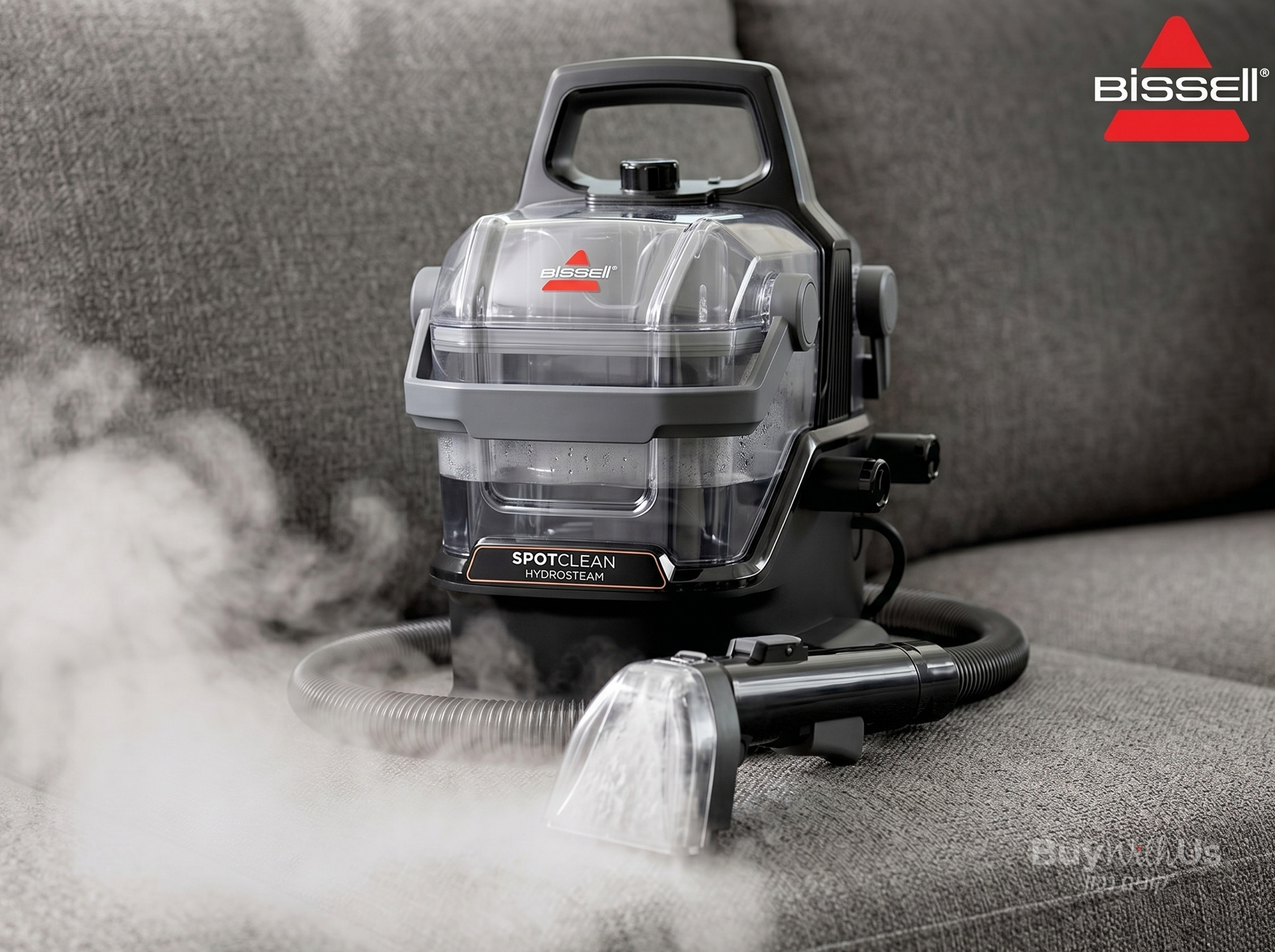 מכשיר לניקוי שטיחים וריפודים כולל קיטור BISSELL SpotClean HydroSteam 3689N – סקירה ומפרט טכני