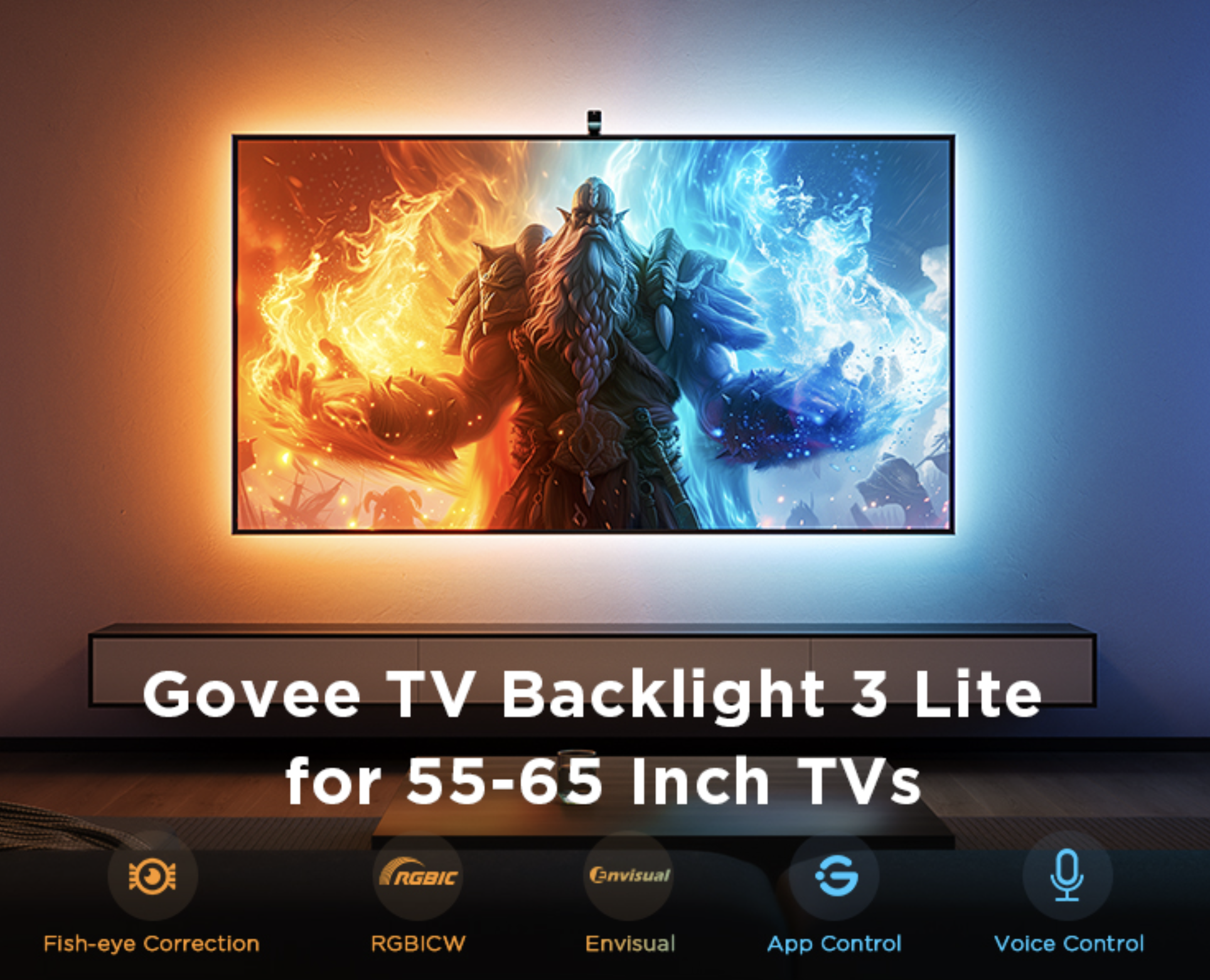 תאורת מסך חכמה Govee TV Backlight 3 Lite עם תיקון עין-דג – סקירה ומפרט חומרתי