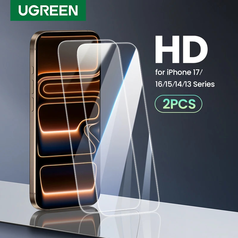 זוג מגני מסך איכותי הדבקה קלה לאייפון מבית Ugreen במחיר מתנה!