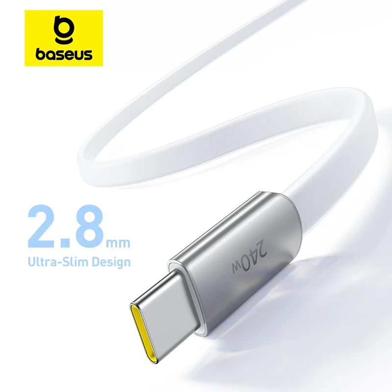 כבל טייפ סי פרימיום חדש Baseus 240W Ultra-Slim במחיר מתנה!