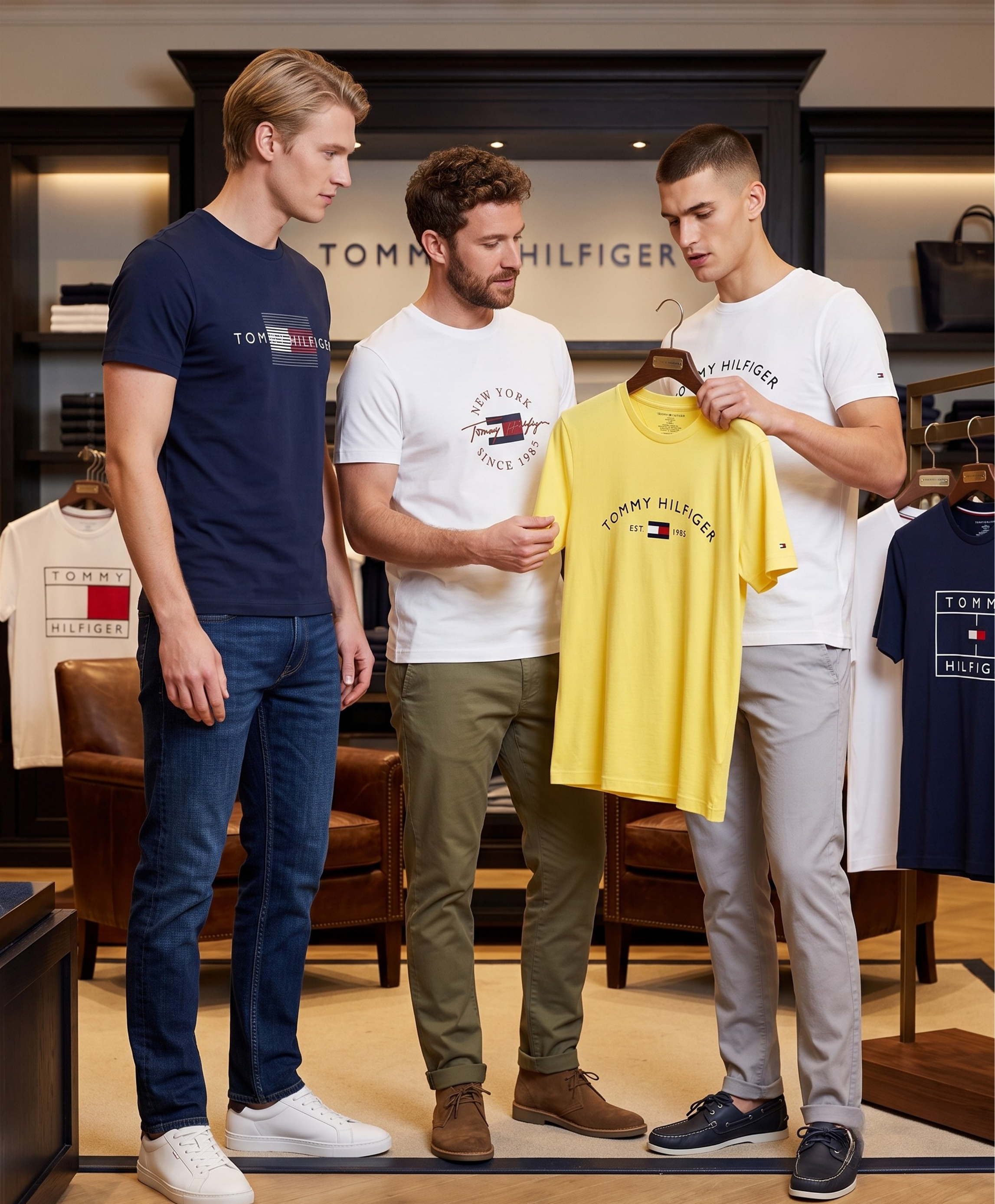 סייל חולצות טומי הילפיגר Tommy Hilfiger לגברים ב69.99 ש"ח!