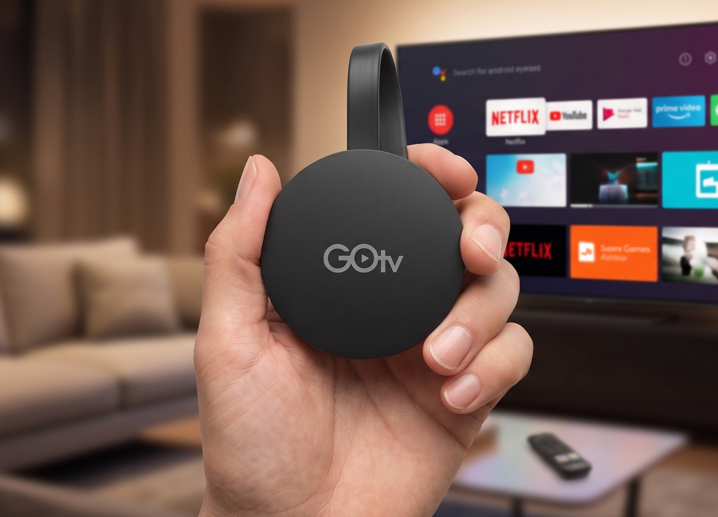 סטרימר 4K Android TV דגם S מבית GOtv