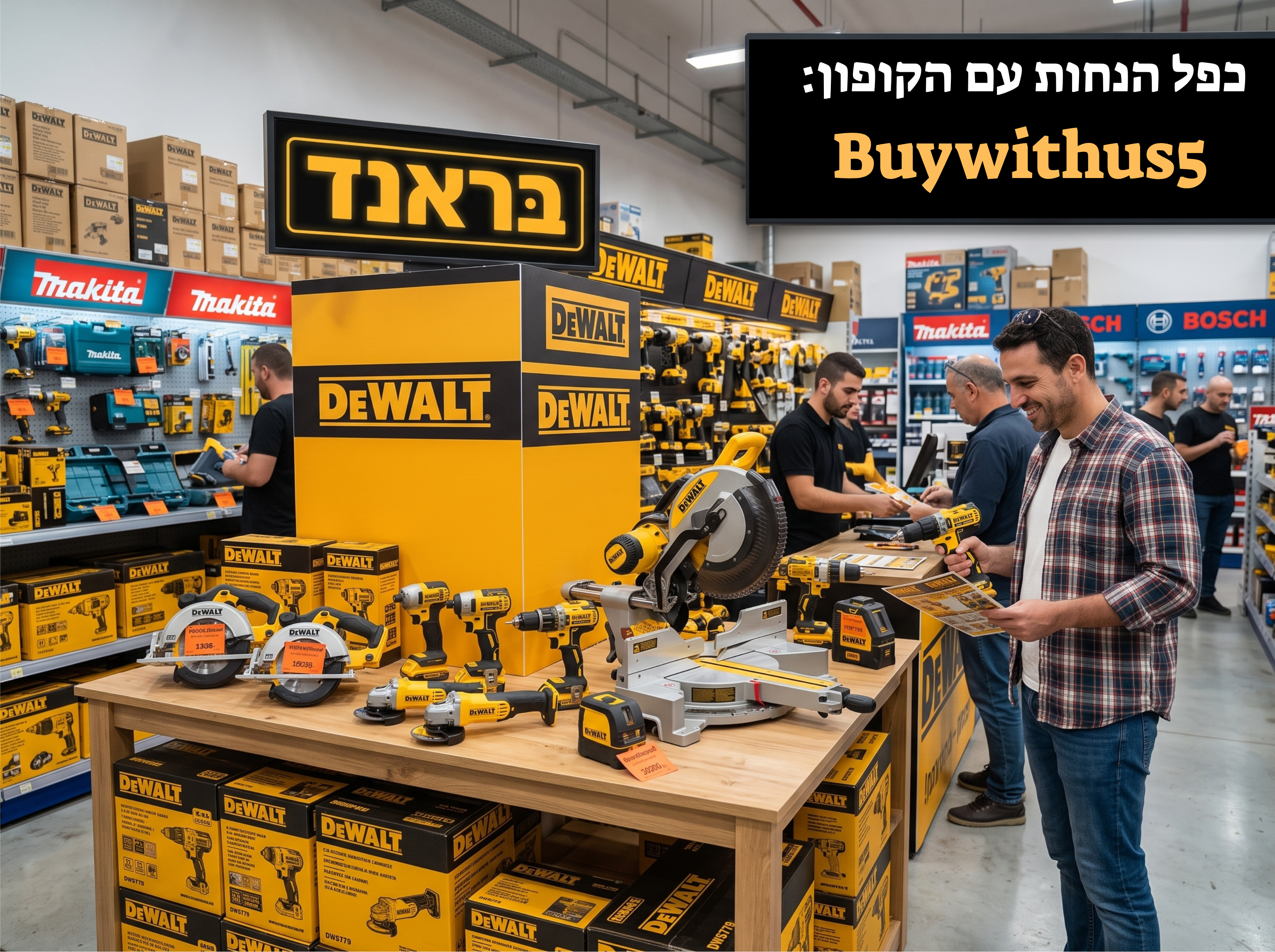 סייל כלי עבודה DEWALT באתר בראנד – מבצעי סוף שבוע מיוחדים