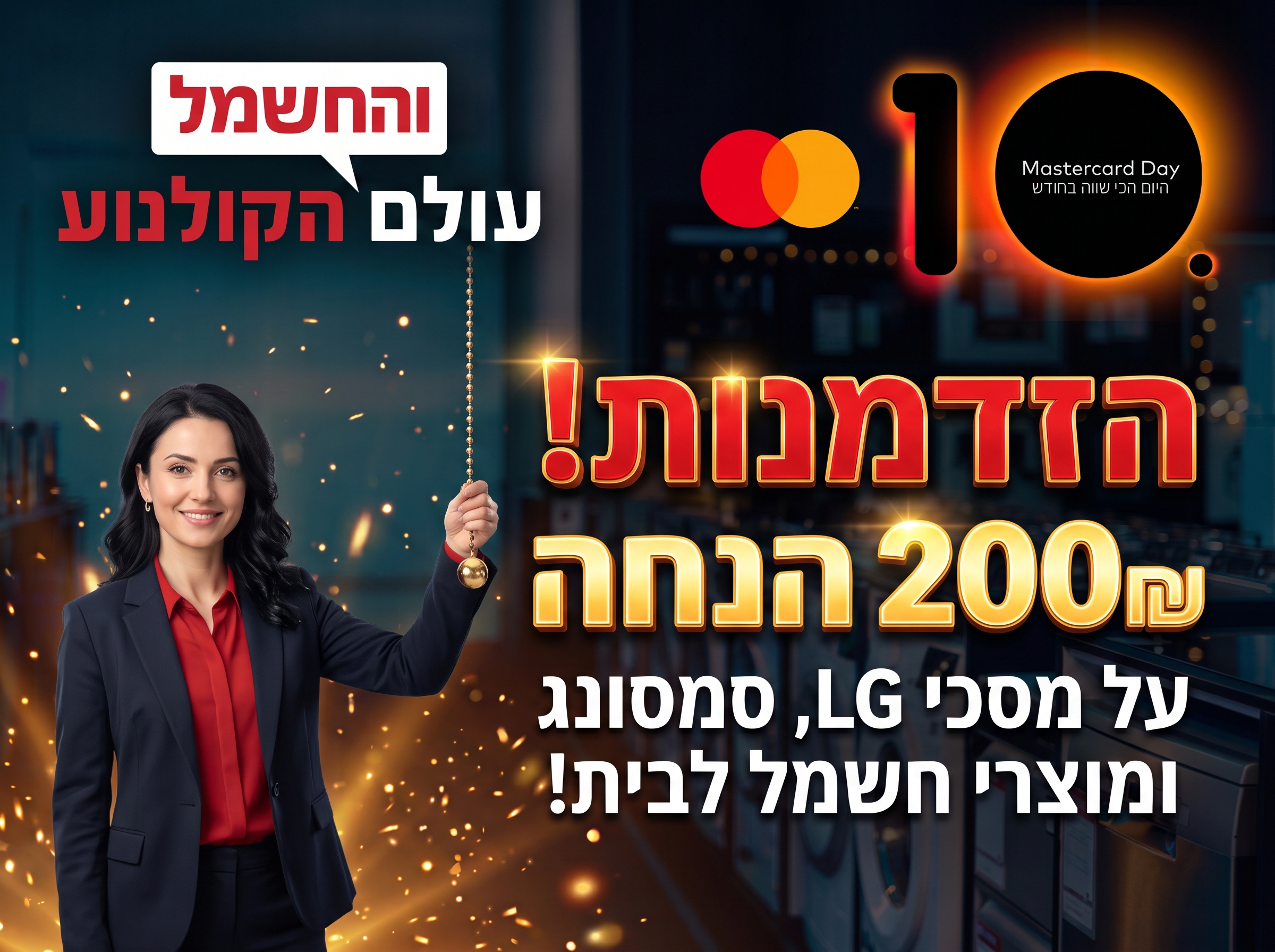 מבצע מסטרקארד Mastercard ברשת עולם הקולנוע והחשמל