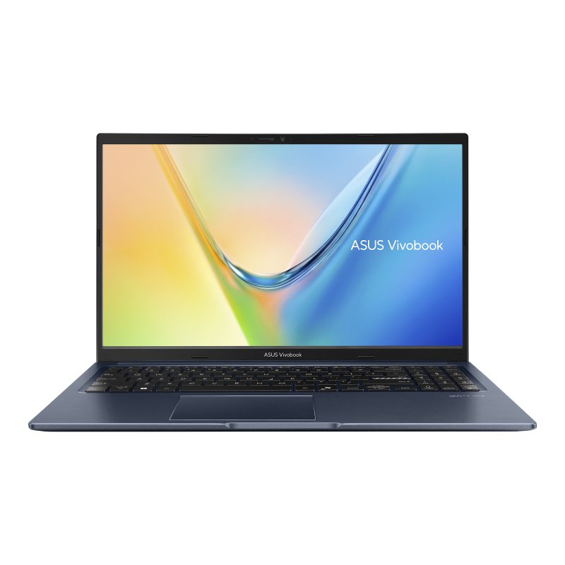 מחשב נייד ASUS Vivobook 15 בצבע Quiet Blue, פתוח עם מסך 15.6 אינץ׳