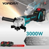 משחזת זווית נטענת תואמת סוללות מקיטה YOFIDRA 18V Brushless במחיר היסטרי!