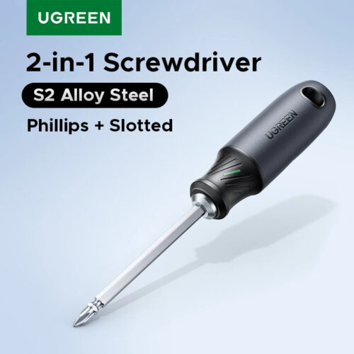 סט מברג נייד 2 ב-1 מבית UGREEN פלדת סגסוגת S2 מגנטי בסופר דיל שווה!
