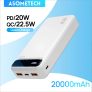 כל הכוח שצריך במינימום מחיר! מטען נייד Asometech Power Bank 20000mAh עוצמה 22.5W