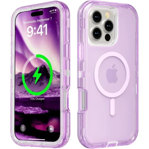 דגם אחר שקוף יפה מכשירי אייפון עד 17 כולל Magsafe