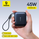 מטען נייד מיני סופר קומפקטי וחזק Baseus 45W Mini Power Bank במחיר מטורף!
