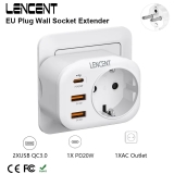 מטען קיר משולב תקע ו-3 כניסות USB מבית Lencent בסופר דיל שווה!