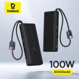 מטען נייד Baseus EnerFill FC41 ‎20000mAh דק 100W עם כבלים מובנים וקיבולת עוצמתית