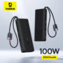 מטען נייד Baseus EnerFill FC41 ‎20000mAh דק 100W עם כבלים מובנים וקיבולת עוצמתית