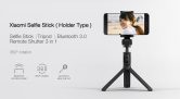 Xiaomi Selfie Stick Tripod – מוט סלפי משודרג! כולל חצובה מובנית ושלט אלחוטי!