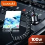הכי נוח שיש! כבל טעינה קפיצי Toocki 60W/100W במחיר מטריף!