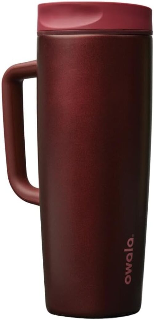 כוס מבודדת Owala SmoothSip Slider נפח 710 מ״ל צבע <strong><strong><strong>Black Cherry</strong></strong></strong>