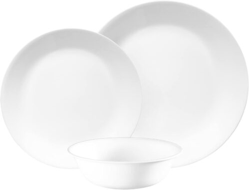Corelle Dinnerware Set Winter Frost White